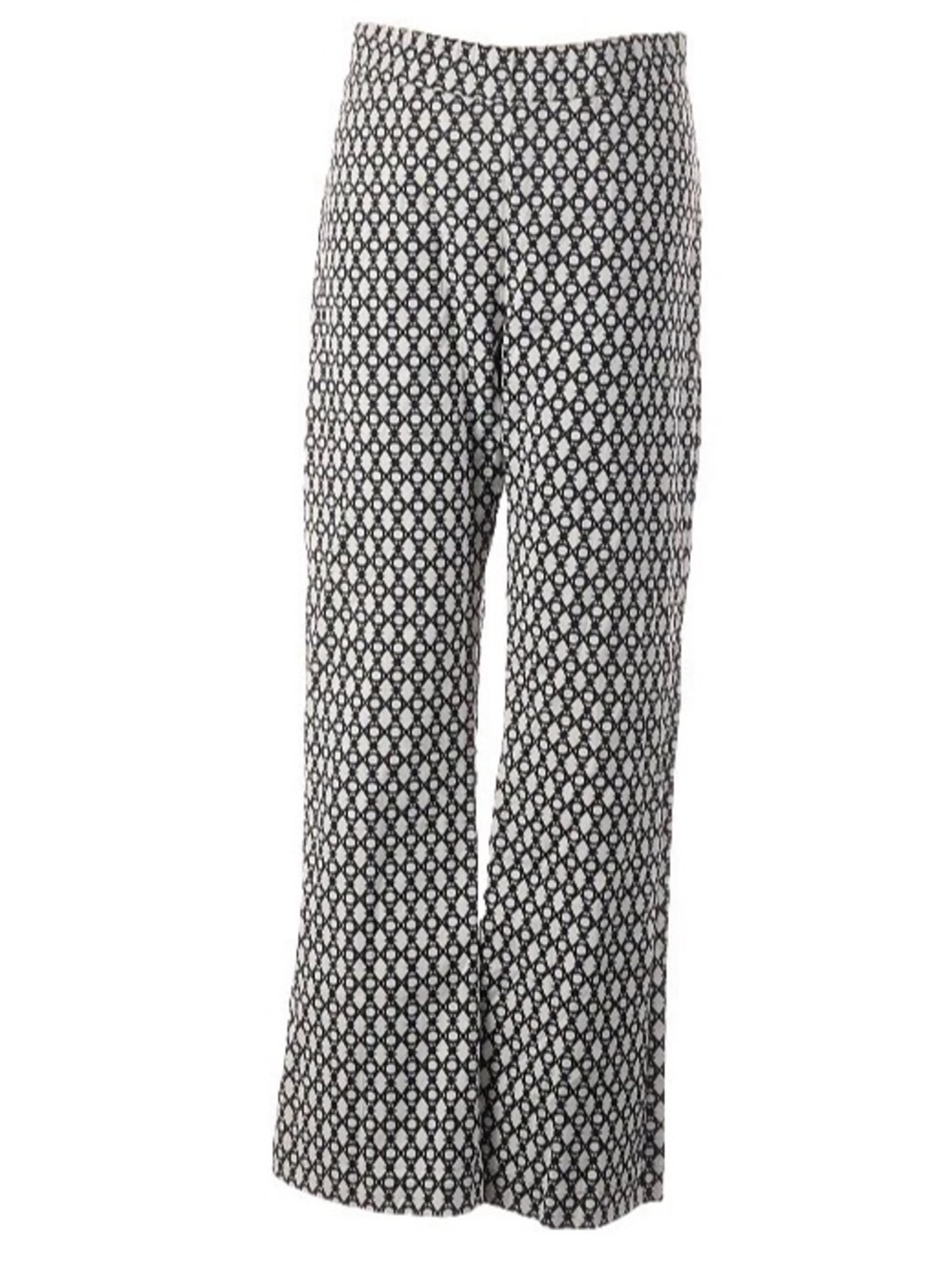 D. Exterior Made n Italy Pull On Pants Black Off White Funky Geometric Stretch M